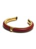 Hermès Red Hermes Oval Leather Combination Bangle, Gold x Red One size - photo 1