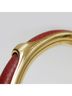 Hermès Red Hermes Oval Leather Combination Bangle, Gold x Red One size - photo 7