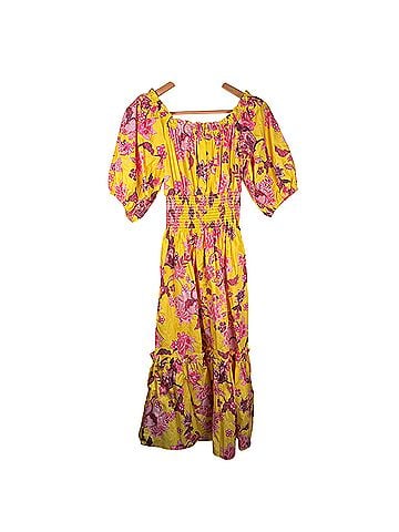 Cara Cara NWT Cara Cara Mimi Dress Womens XS Nippon Buttercup Mid Florali Puff Sleeve Cocktail Dress (view 2)