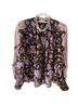 Ulla Johnson Floral Purple Brown Long Sleeve Blouse Size 4 - photo 1