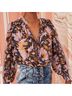 Ulla Johnson Floral Purple Brown Long Sleeve Blouse Size 4 - photo 4