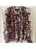 Ulla Johnson Floral Purple Brown Long Sleeve Blouse Size 4 - photo 11