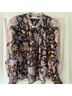 Ulla Johnson Floral Purple Brown Long Sleeve Blouse Size 4 - photo 9