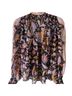 Ulla Johnson Floral Purple Brown Long Sleeve Blouse Size 4 - photo 2