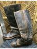 BED|STU 100% Leather Black Brown Boots Size 9 - photo 4