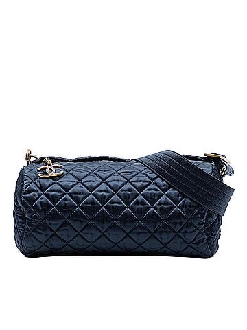 Chanel CC Quilted Nylon Crystal Barrel Crossbody (view 1)