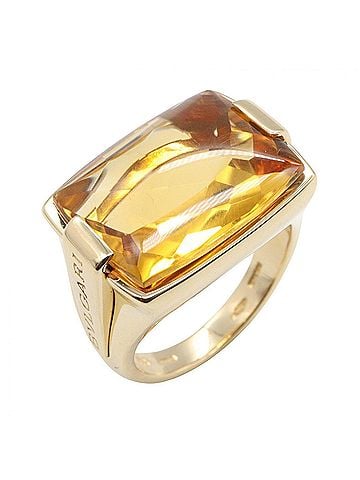 Bvlgari Bulgari BVLGARI Allegua Ring Citrine Jewelry 18K (Yellow Gold) Women's Gold Yellow (view 1)