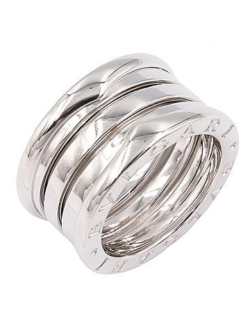 Bvlgari Bvlgari Bulgari B-zero1 Ring, 4-band ring, 18KWG (white gold), women's, silver-toned. (view 1)