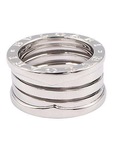 Bvlgari Bvlgari Bulgari B-zero1 Ring, 4-band ring, 18KWG (white gold), women's, silver-toned. (view 2)