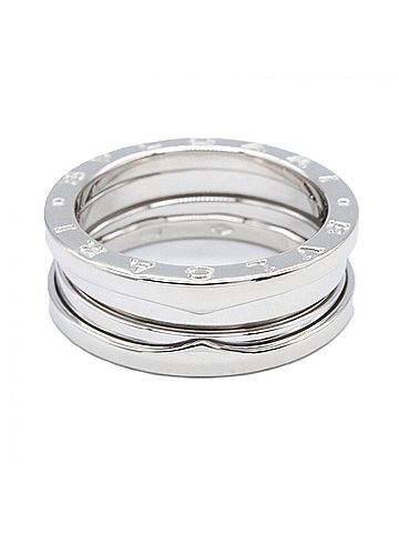 Bvlgari BVLGARI B-zero1 Ring, 3-band ring, 18KWG (white gold), men's and women's, silver-toned. (view 2)
