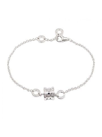 Bvlgari Bvlgari Bulgari B-zero1 Element Bracelet, 18K White Gold (18KWG), Men's/Women's, Silver Tone (view 1)