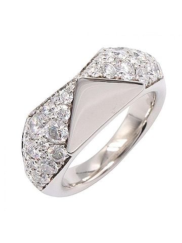 Prada Prada Signet Ring, Diamond 18K White Gold (18KWG), Women's, Silver Tone, Clear 1JA178 (view 1)
