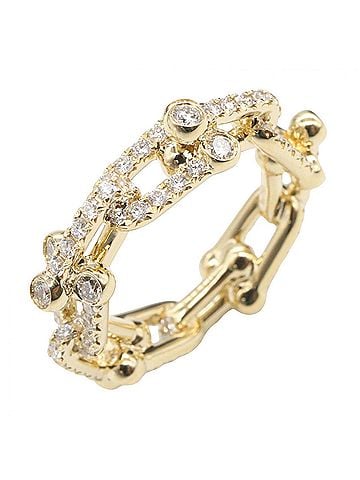 Tiffany & Co. Tiffany & Co. Hardware Small Diamond Ring, 18K (Yellow Gold), Diamond, Women's, Gold Tone, Clear 72670272 (view 1)