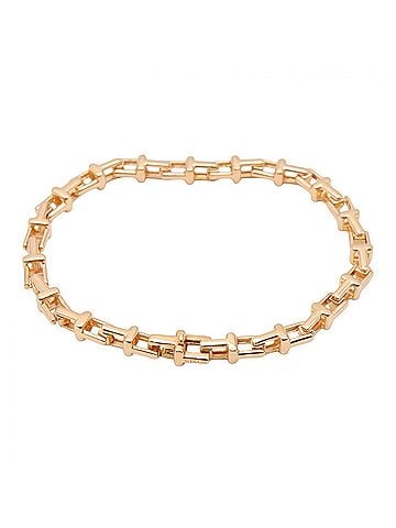 Tiffany & Co. Tiffany & Co. T-Narrow Bracelet, 18K Pink Gold (PG), Men's Women's, Tone (view 1)