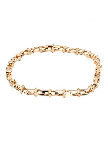 Tiffany & Co. Tiffany & Co. T-Narrow Bracelet, 18K Pink Gold (PG), Men's Women's, Tone (view 2)