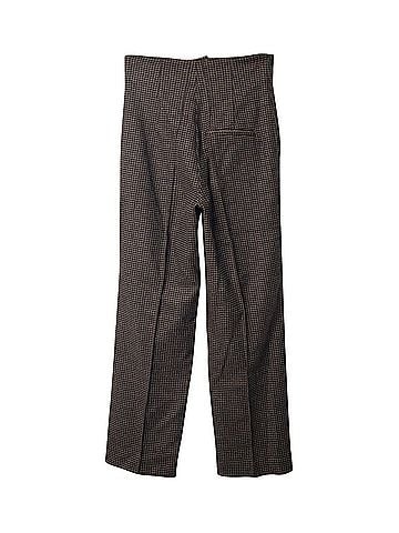 Nanushka Nanushka Houndstooth Straight Cut Trousers in Brown Polyester  (view 2)