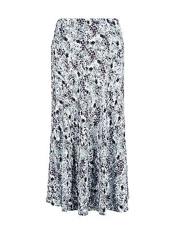 Erdem Erdem Floral Print Midi Skirt in Multicolor Viscose  (view 1)