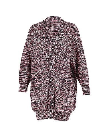 Missoni M MISSONI Oversized Metallic Knitted Cardigan in Multicolor Viscose (view 1)