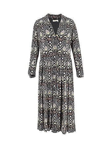 Chloé Chloé Button-Front Printed Georgette Dress in Multicolor Viscose (view 1)