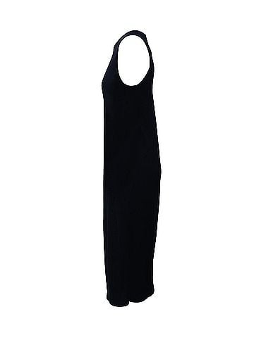 The Row The Row One Shoulder Dress in Navy Blue Wool (view 2)