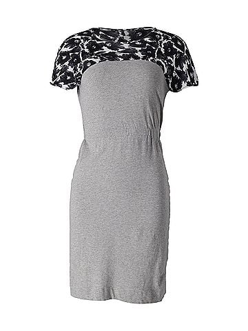 Mother of Pearl Mother of Pearl Printed Paneled Midi Dress in Grey and Black Cotton  (view 1)