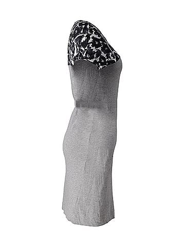 Mother of Pearl Mother of Pearl Printed Paneled Midi Dress in Grey and Black Cotton  (view 2)