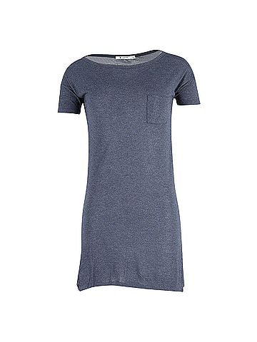 Alexander Wang T by Alexander Wang Scoop Neck Mini Dress in Blue Rayon (view 1)