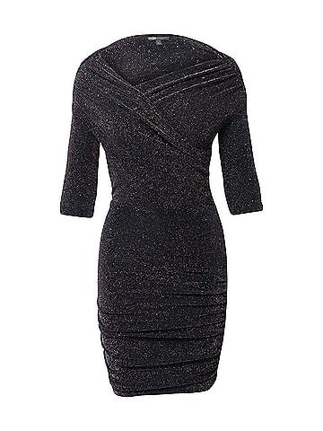 Maje Maje Riola Stretch Bodycon Mini Dress in Black Polyamide  (view 1)