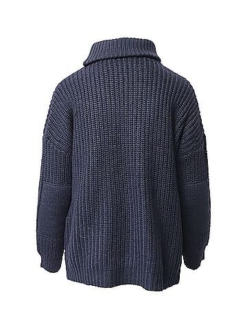 Zadig & Voltaire Zadig & Voltaire Turtleneck Knitted Sweater in Navy Blue Acrylic  (view 2)