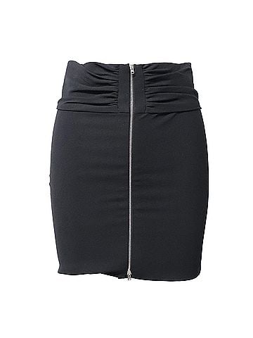 IRO Iro Torie Gathered Pencil Skirt in Black Acetate  (view 1)