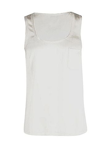 Joseph Joseph Tank Top in Ecru Silk (view 1)