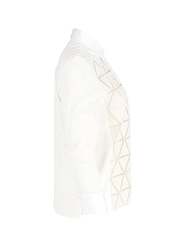 Victoria Beckham Victoria Beckham Geometric Button-Up Shirt in Cream Cotton  (view 2)