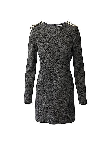 Chloé Chloe Epaulettes Sheath Dress in Black Wool (view 1)