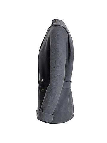 Lanvin Lanvin Double-Breasted Coat in Grey Wool (view 2)