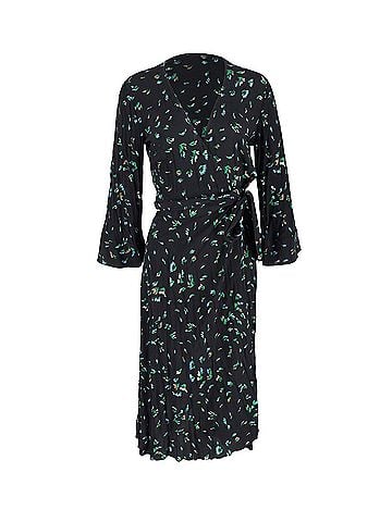 Ganni Ganni Bluebell Print Wrap Dress in Floral Print Viscose (view 1)