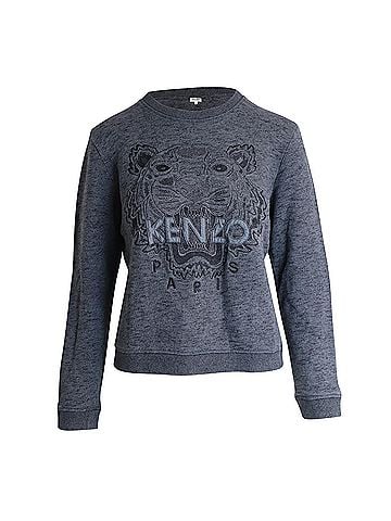 Kenzo Kenzo Embroidered Tiger Melange Sweatshirt in Grey Cotton (view 1)