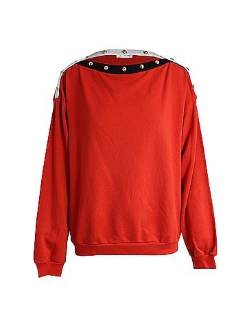Philosophy Di Lorenzo Serafini Philosophy di Lorenzo Serafini Embellished Sweatshirt in Red Cotton (view 1)