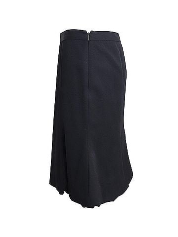Moschino Moschino Cheap And Chic Fluted Skirt in Black Wool (view 2)