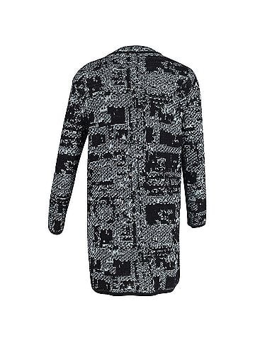 Missoni Missoni Knitted Midi Coat in Blue and Black Cotton (view 2)
