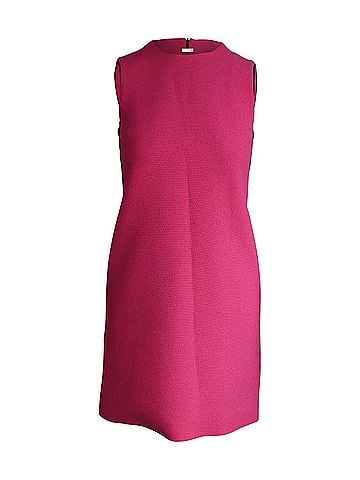 Victoria Beckham Victoria Beckham Sleeveless Shift Dress in Pink Wool (view 1)
