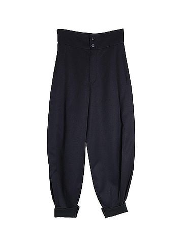 Chloé Chloe Tapered Leg Pants in Navy Blue Lana Vergine (view 1)