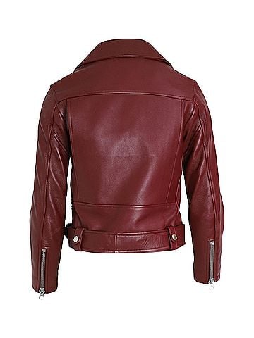 Acne Acne Studios Biker Jacket in Red Leather (view 2)