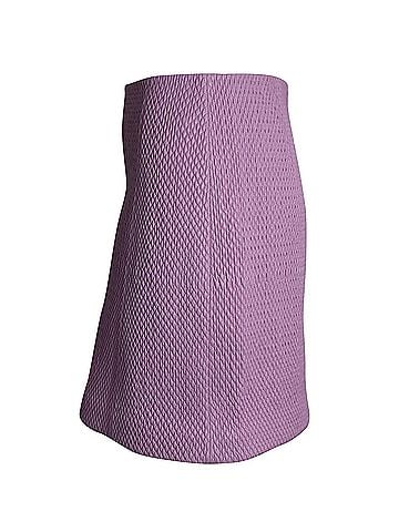 Bottega Veneta Bottega Veneta Quilted Skirt in Pink Leather (view 2)
