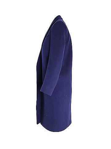 Céline Celine Open-Front Coat in Blue Wool (view 2)