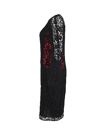 Joseph Joseph Lace Shift Dress in Black Cotton (view 2)