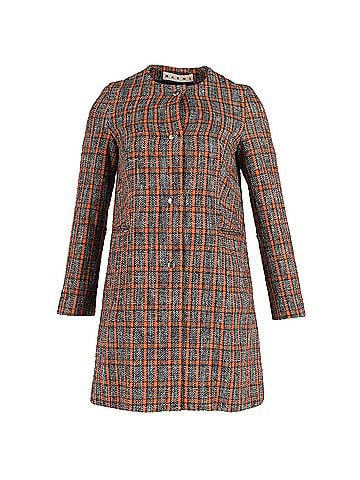 MARNI Marni Plaid Coat in Multicolor Cotton (view 1)