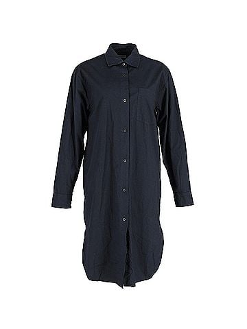 Dries Van Noten Dries Van Noten Shirt Dress in Navy Blue Polyester (view 1)