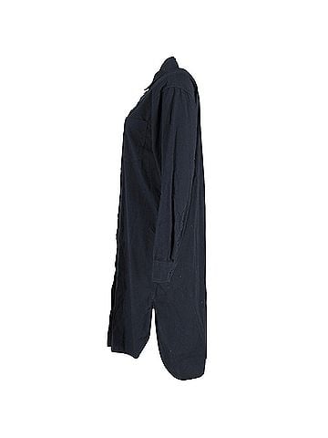 Dries Van Noten Dries Van Noten Shirt Dress in Navy Blue Polyester (view 2)