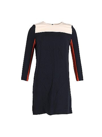 Victoria Beckham Victoria Beckham Quarter-Sleeve Color Block Dress in Multicolor Acetate (view 1)