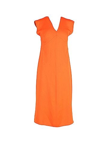 Joseph Joseph V-Neck Dress in Orange Viscose (view 1)